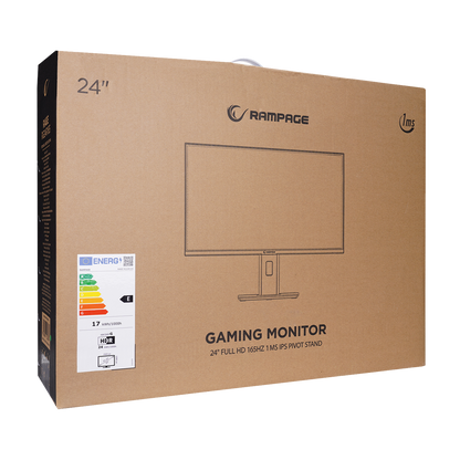 Rage RG24R165 24'' 165Hz BOE IPS FHD RGB Freesync HDR Pivot PC Flat Gaming Monitor