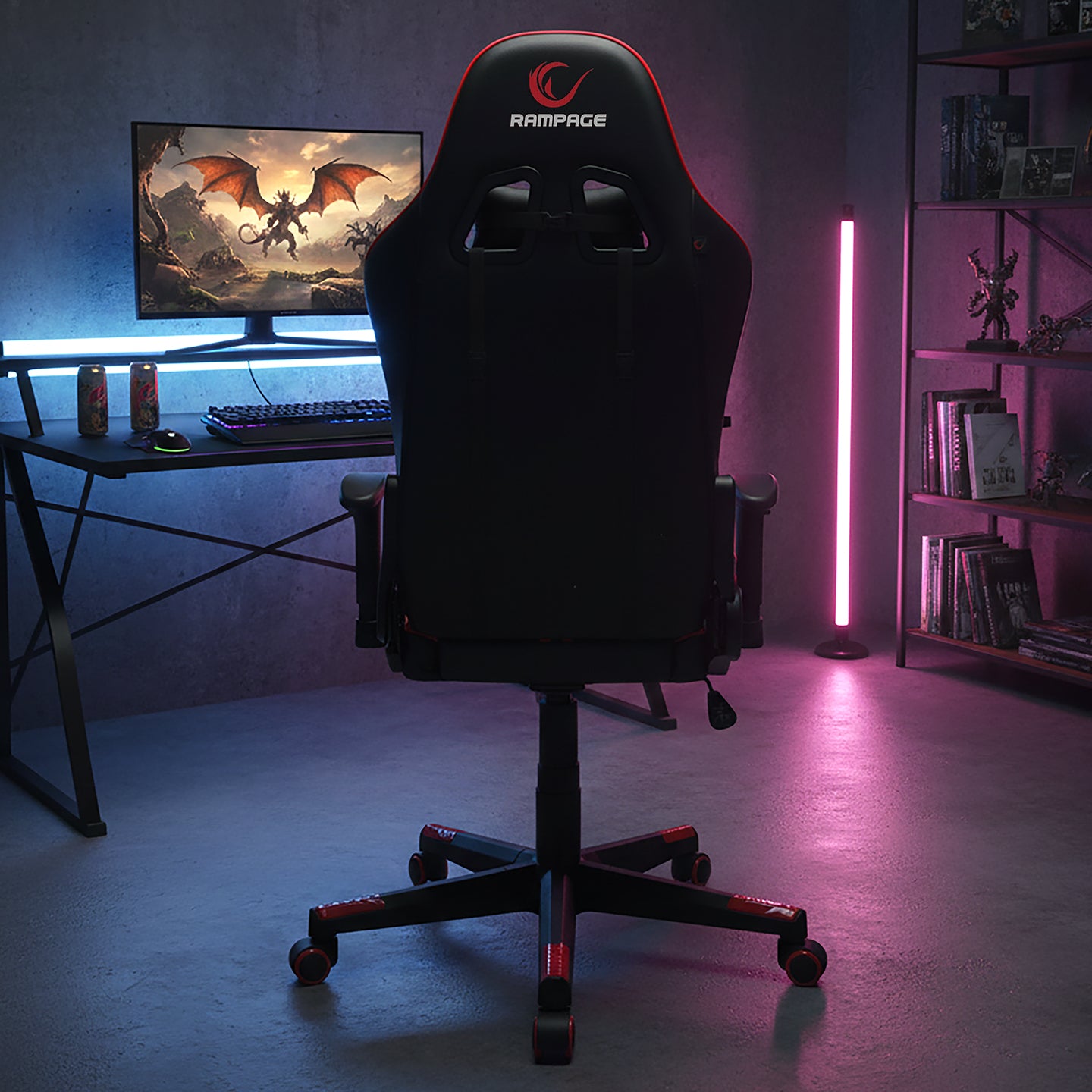 KL-R17 Titan Gaming Chair-Red/Black