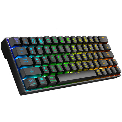 KB-RX63 B-ATOM Siyah Bluetooth RED SWITCH 63 Tuşlu US Layout Mini Gaming Oyuncu Klavyesi - Rampage