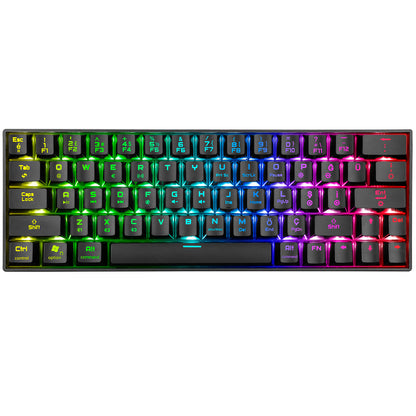 KB-RX63 B-ATOM Siyah Bluetooth RED SWITCH 63 Tuşlu US Layout Mini Gaming Oyuncu Klavyesi - Rampage