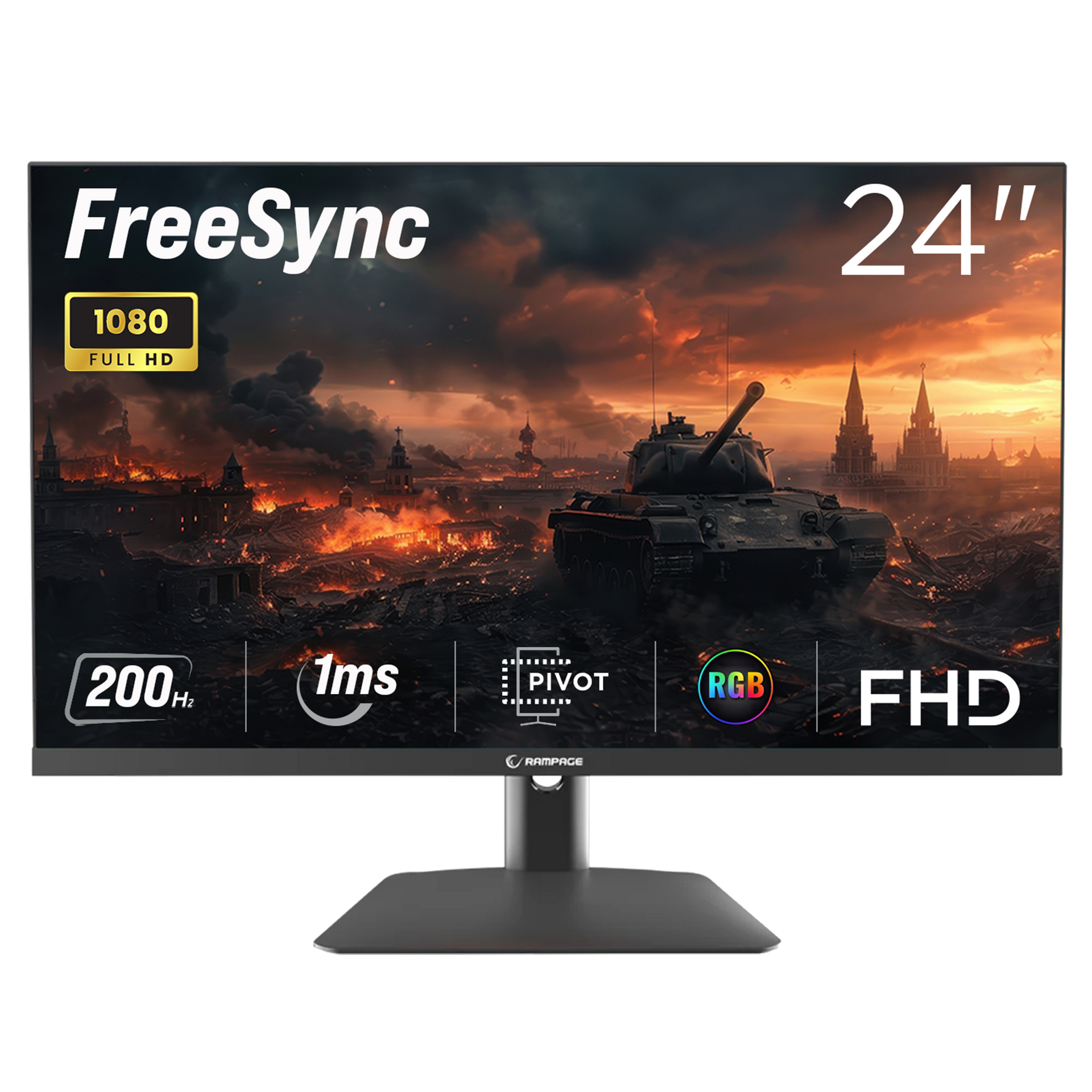 ラランページ FLASH - 24” 200Hz 1ms FHD Oyuncu Monitörü – Rampage