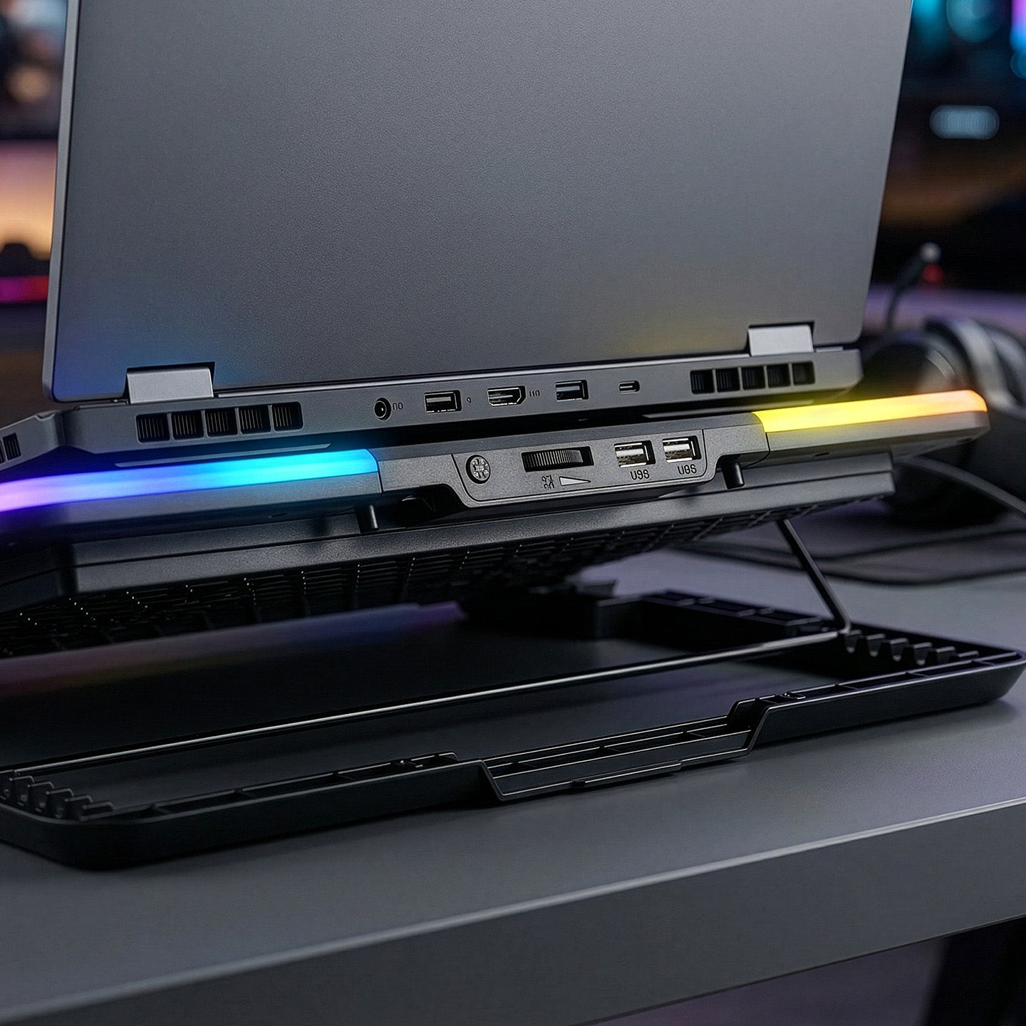 Sixpower R9 6 Fan RGB Telefon Tutuculu 15.6 inç Notebook Soğutucu Stand