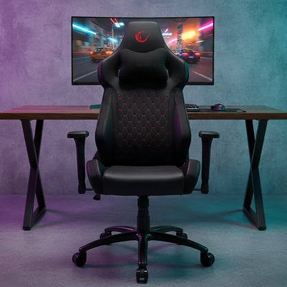 Üst Seviye Terletmez Kumaş Oyuncu Koltuğu-Gri/Siyah