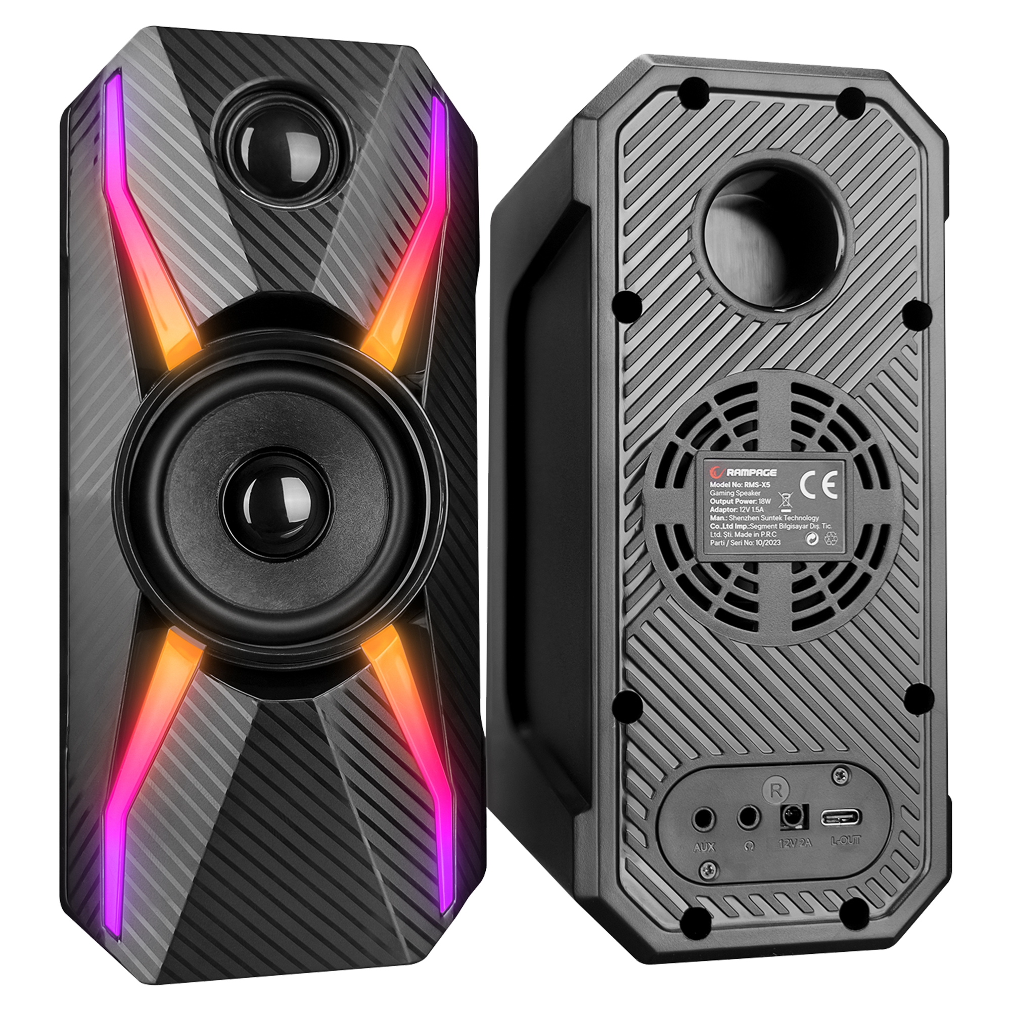 RMS-X5 2.0 Siyah Multimedia Gaming USB Speaker