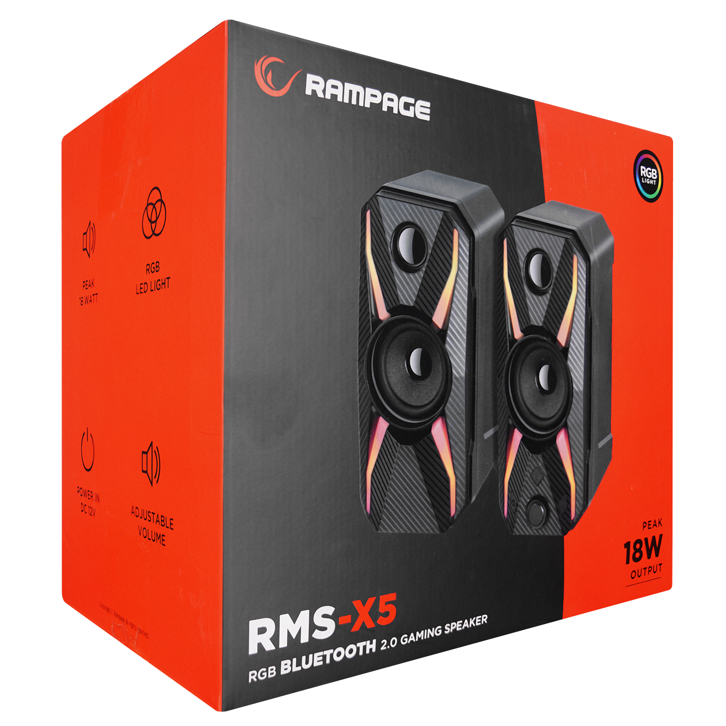 RMS-X5 2.0 Siyah Multimedia Gaming USB Speaker