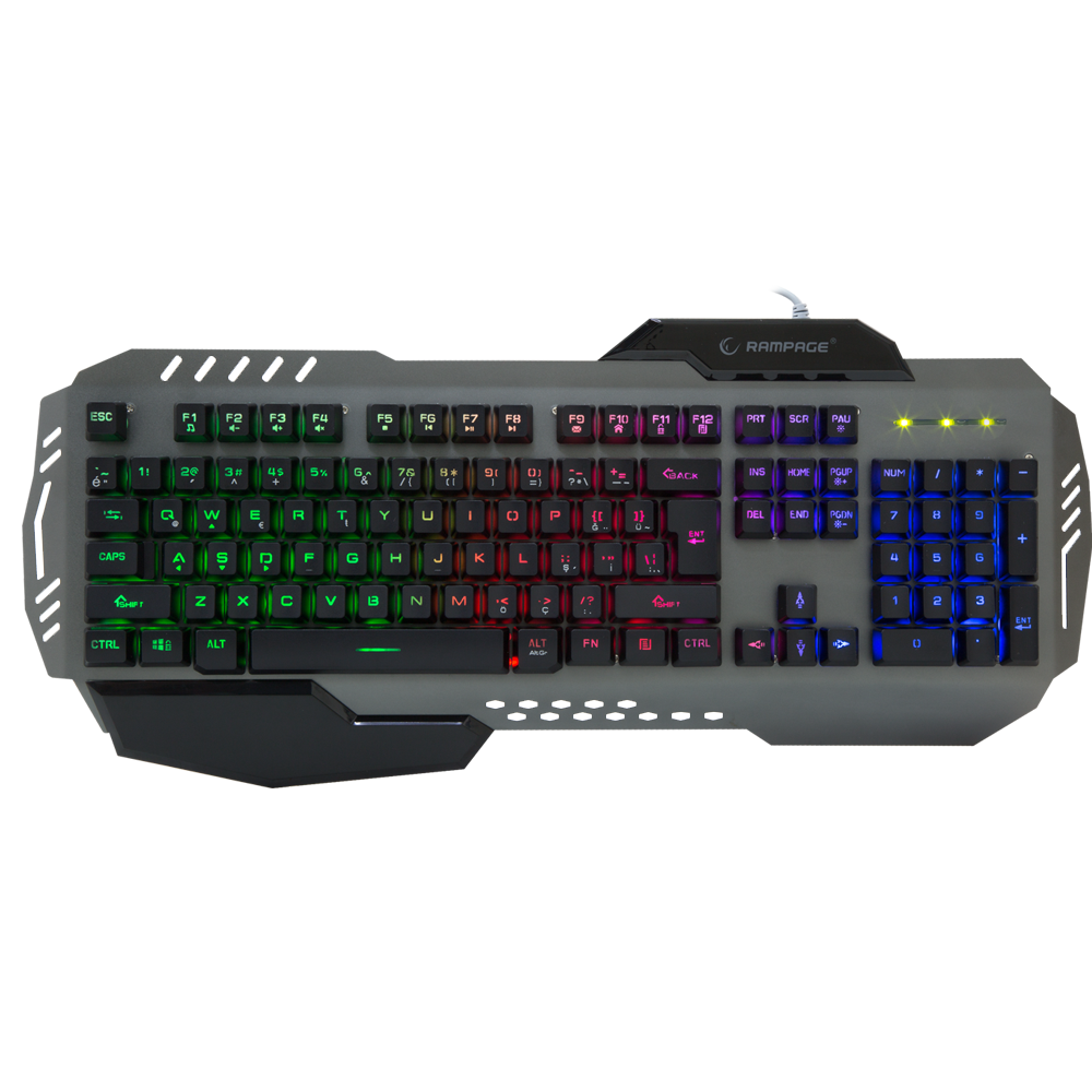 KB-R79 Gökkuşağı Aydınlatmalı USB Gaming Q Multimedia Klavye - Rampage