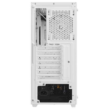 Vigilant Mesh 650W 80+ Bronze Tempered Glass 4x12cm RGB Fan ATX Mid-T Gaming Case-White