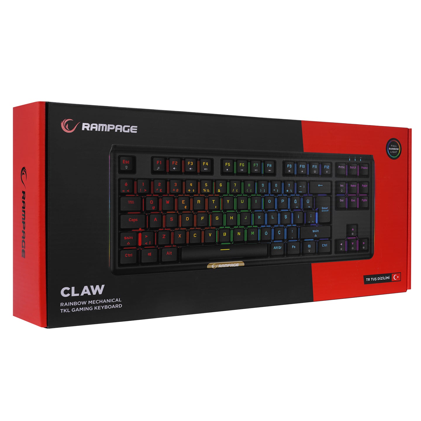 CLAW Siyah TKL RED SWITCH Mekanik Gaming Oyuncu Klavyesi - Rampage