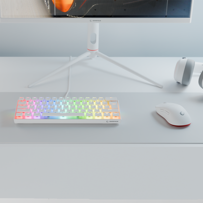 Radiant K11 Type-C US Layout Red Switch Gaming Keyboard-White