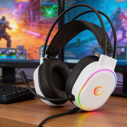 Roque RGB USB Gaming Headset-White