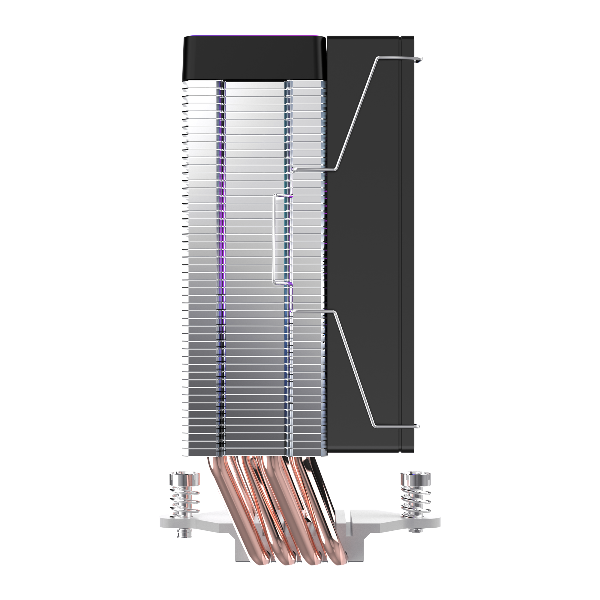 Octagon B70 63CFM 12cm ARGB Sıcaklık Göstergeli AM5/LGA1700 Uyumlu Hava Soğutmalı CPU Fan-Siyah