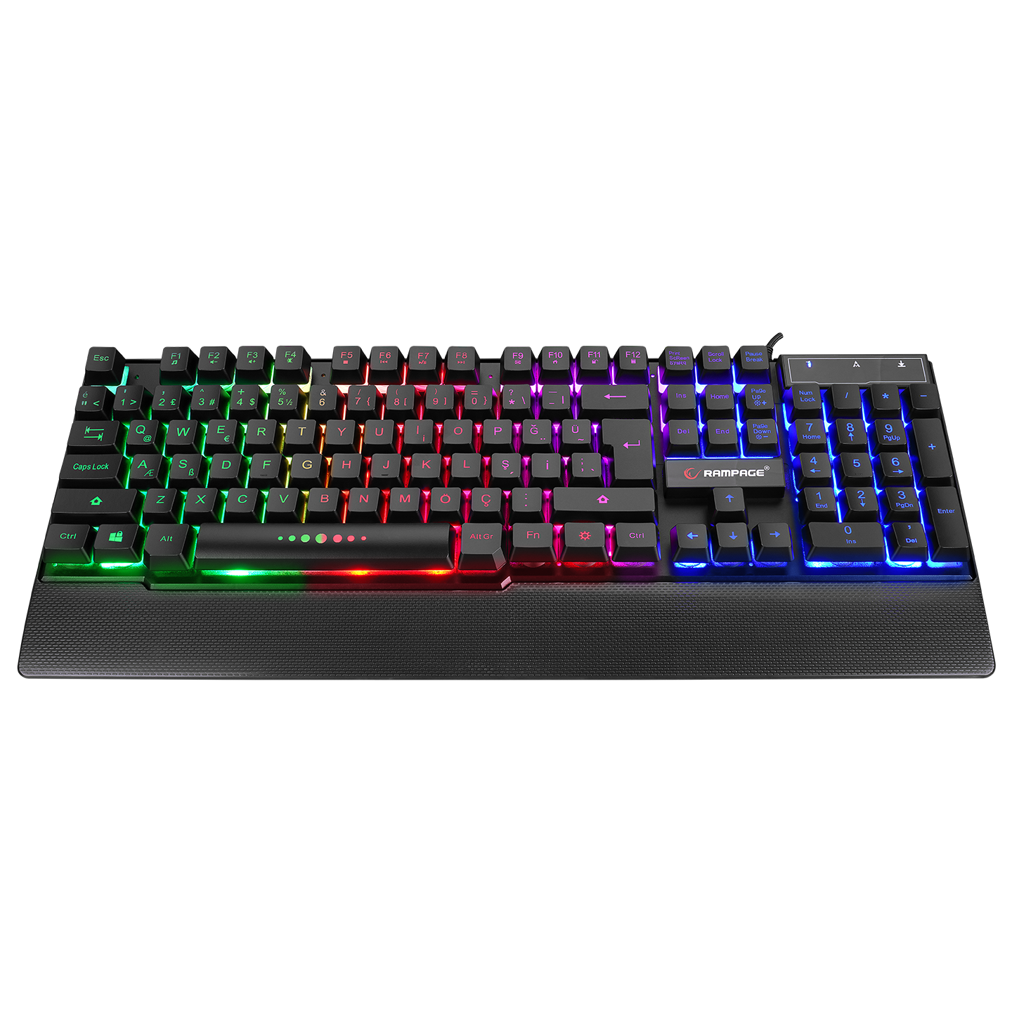 KB-R66 BUBBLE USB Gökkuşağı Aydınlatmalı Q Multimedia Gaming Klavye - Rampage