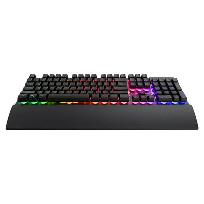Km-Rx7 Fortuna V2 Gökkuşağı Combo English Oyuncu Klavye + 12800 Dpi Mouse Set-Siyah