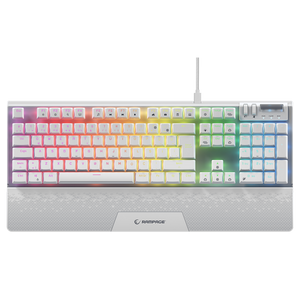 Carbon Beyaz Bilek Destekli Red Switch Gaming Oyuncu Klavyesi - Rampage