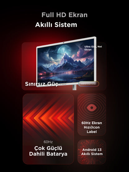 Rampage LD32FH8183MT 32'' 80 Ekran FHD IPS Android 13.0 Dokunmatik Smart Taşınabilir Monitör