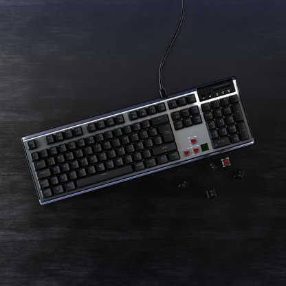 Carbon - Bilek Destekli Red Switch Mekanik Oyuncu Klavyesi-Siyah
