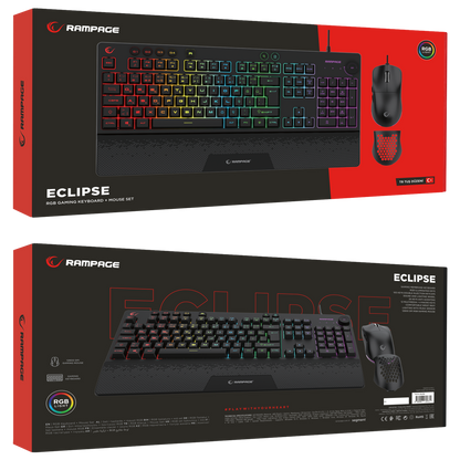 Eclipse RGB Gaming Keyboard Mouse Set-Black