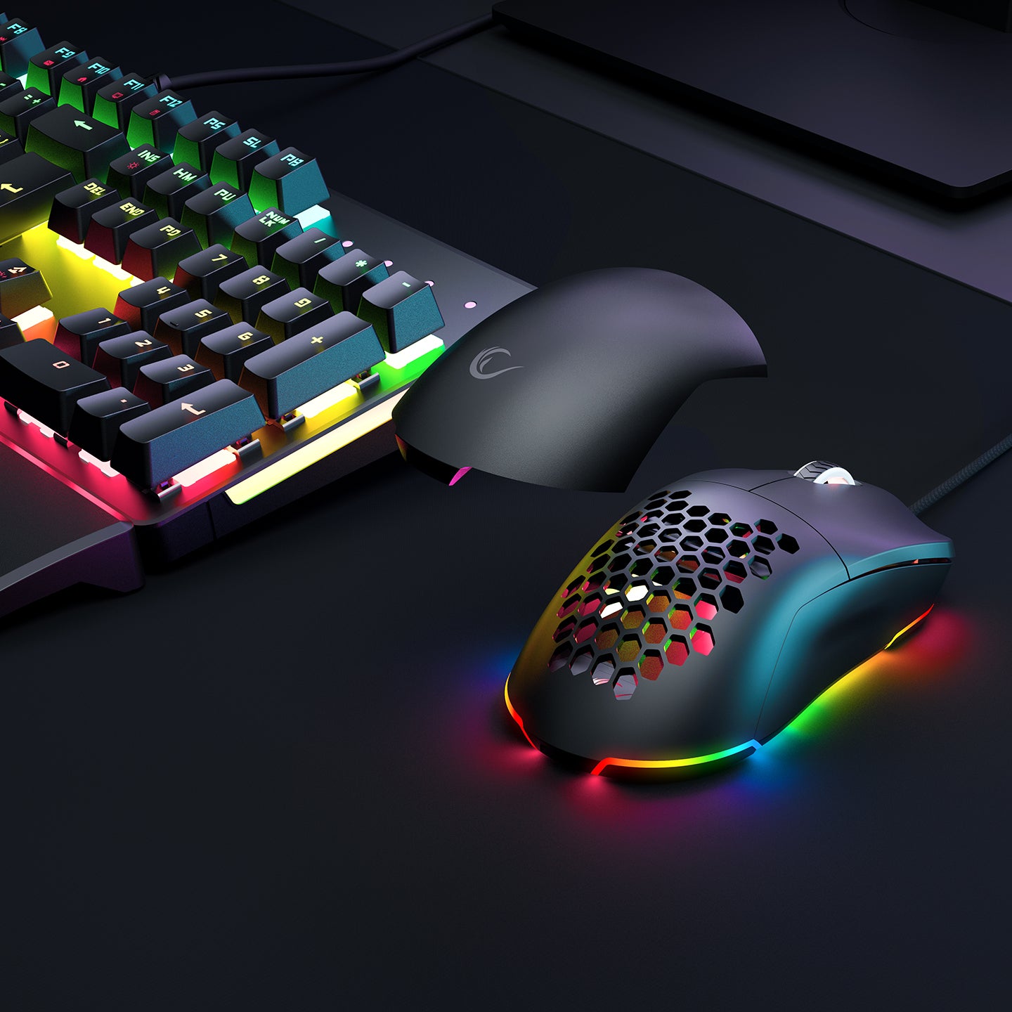 Blink 7 Macro Key RGB 12800 Dpi Gaming Mouse-Black
