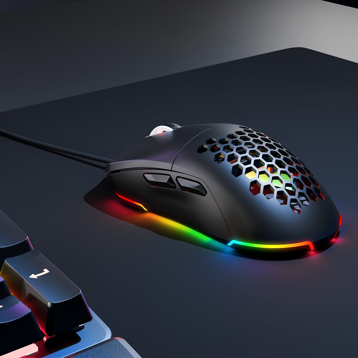 Blink 7 Macro Key RGB 12800 Dpi Gaming Mouse-Black