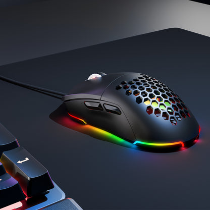 Blink 7 Macro Key RGB 12800 Dpi Gaming Mouse-Black