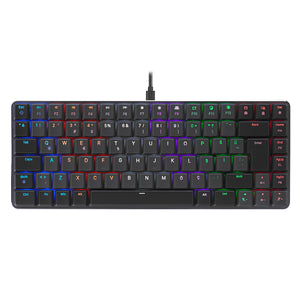 GRANITE - Low Profile Red Switch Mekanik Oyuncu Klavyesi- Siyah/Gri