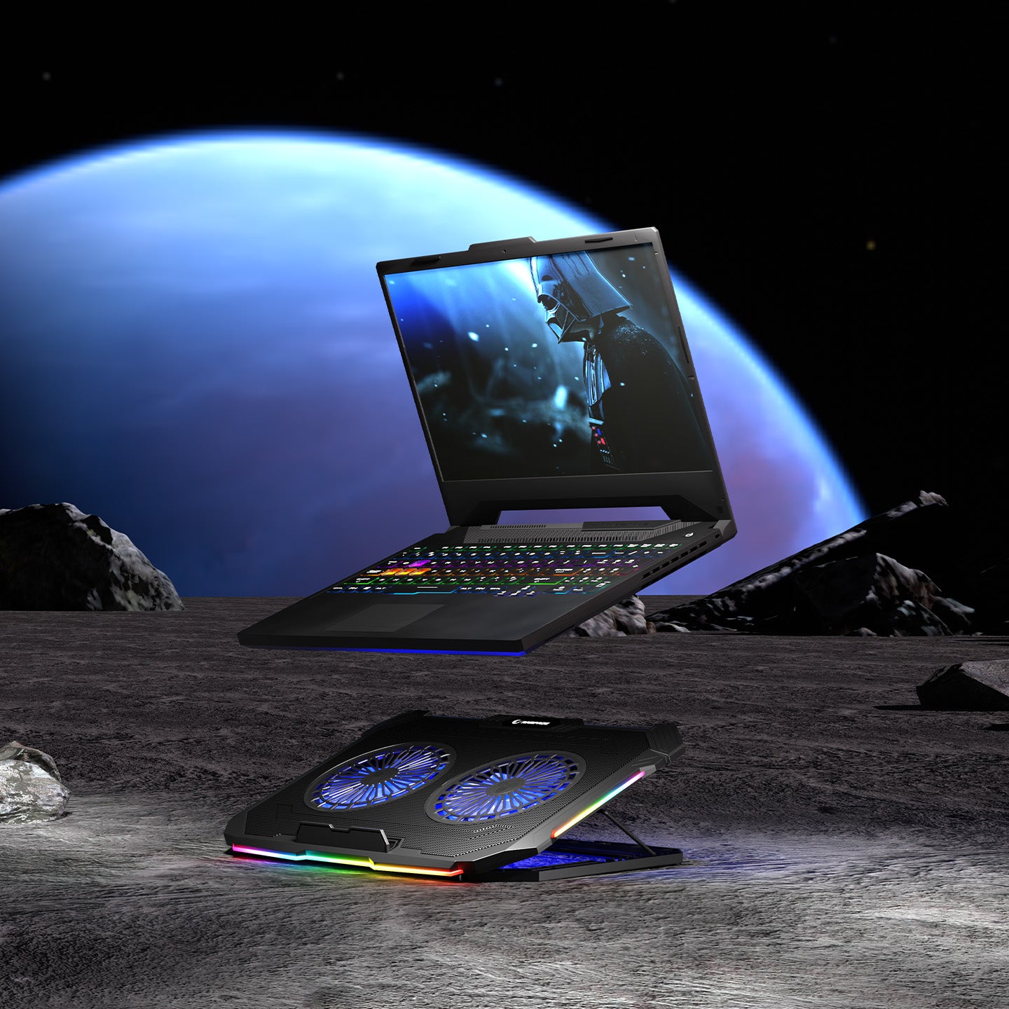 Sirius S46 RGB Işıklı 2 Fanlı Yükseklik Ayarlı USB Port Notebook Soğutucu