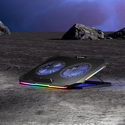 Sirius S46 RGB Işıklı 2 Fanlı Yükseklik Ayarlı USB Port Notebook Soğutucu