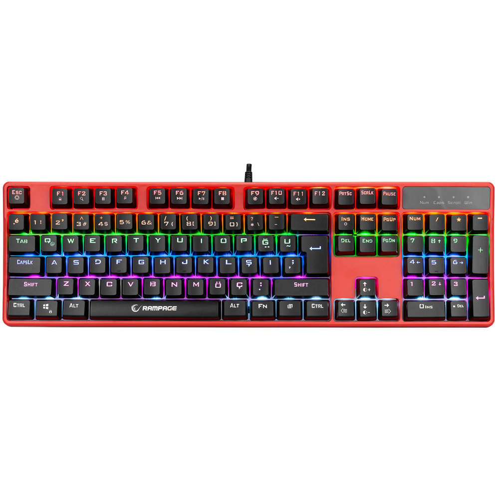 KB-R18 Myth Kırmızı Mekanik Gaming Oyuncu Klavyesi - Rampage