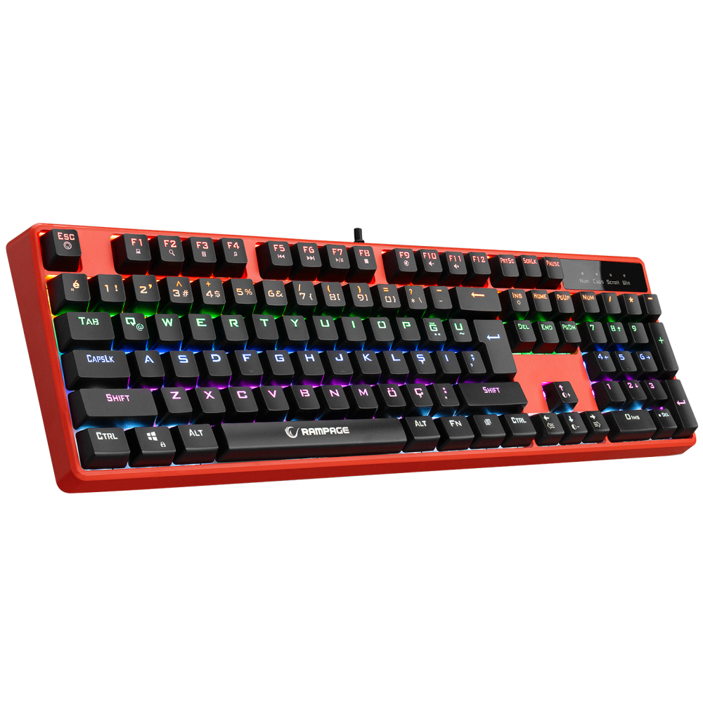 KB-R18 Myth Kırmızı Mekanik Gaming Oyuncu Klavyesi - Rampage