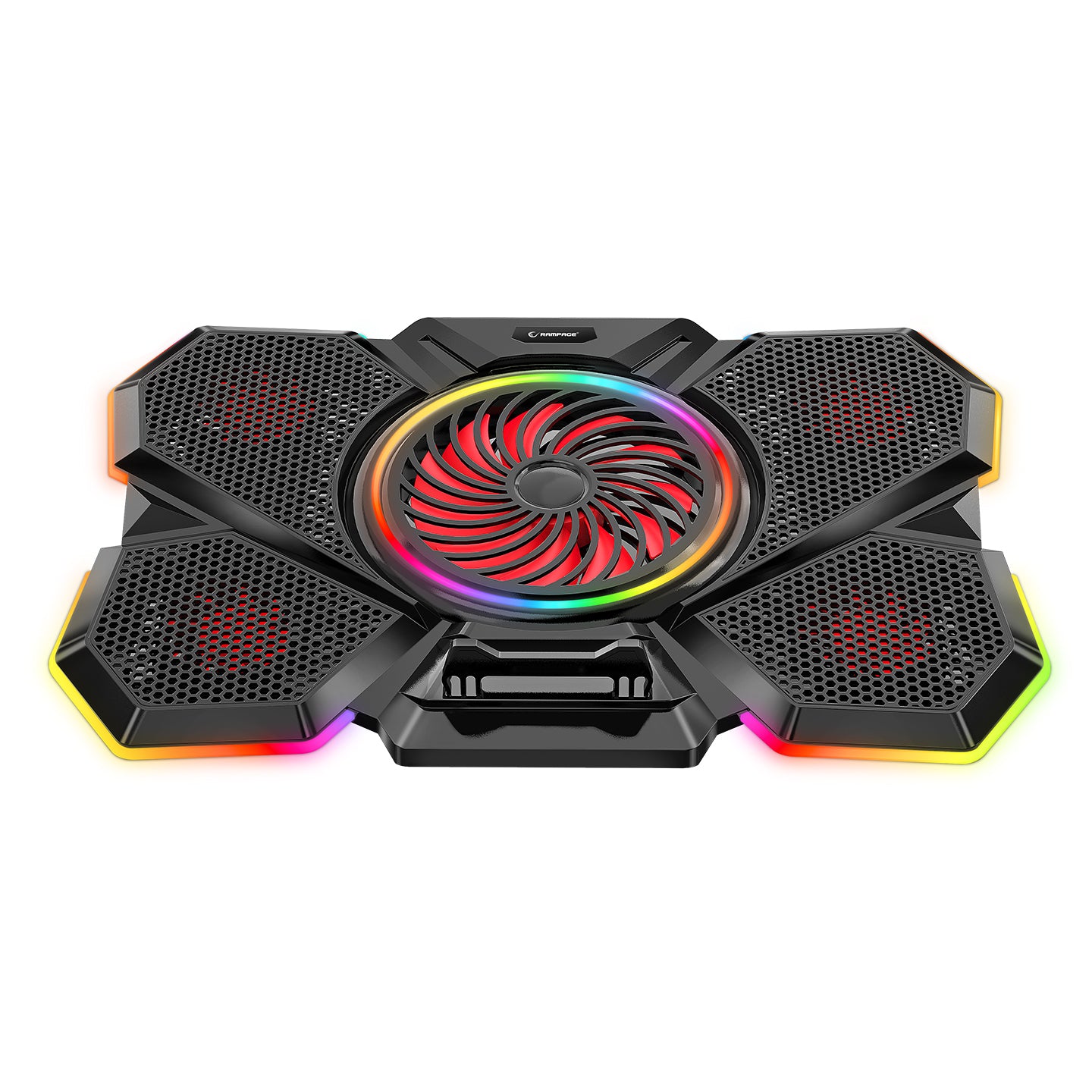 S47 COOLFLOW 5 Adet Kırmızı Led Fan 17.3 Notebook Soğutucu Stand