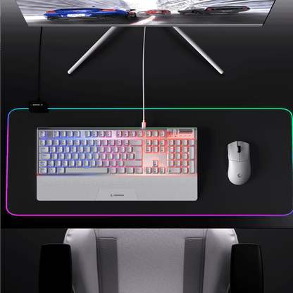 Carbon - Bilek Destekli Red Switch Oyuncu Klavyesi-Beyaz