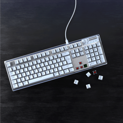 Carbon - Bilek Destekli Red Switch Oyuncu Klavyesi-Beyaz