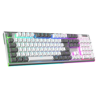 Carbon Pro Outemu Red Switch Wireless Mechanical Gaming Keyboard-White/Gray