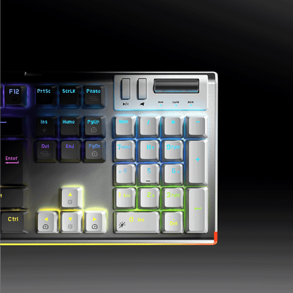 Carbon Pro Outemu Red Switch Wireless Mechanical Gaming Keyboard-White/Gray