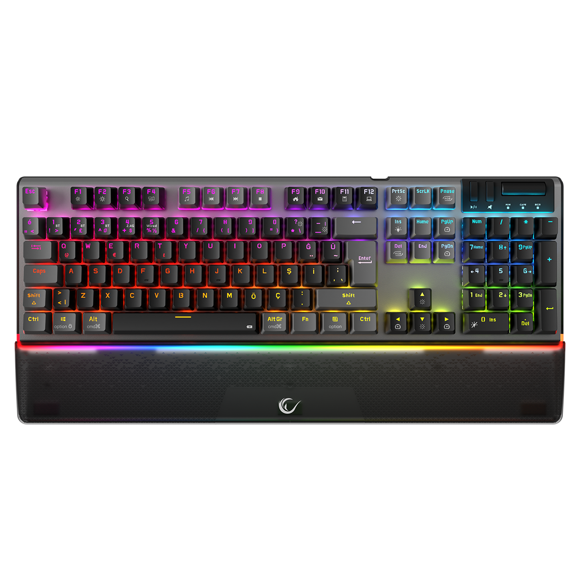 Carbon Pro Outemu Red Switch Wireless Mechanical Gaming Keyboard - Black/Gray