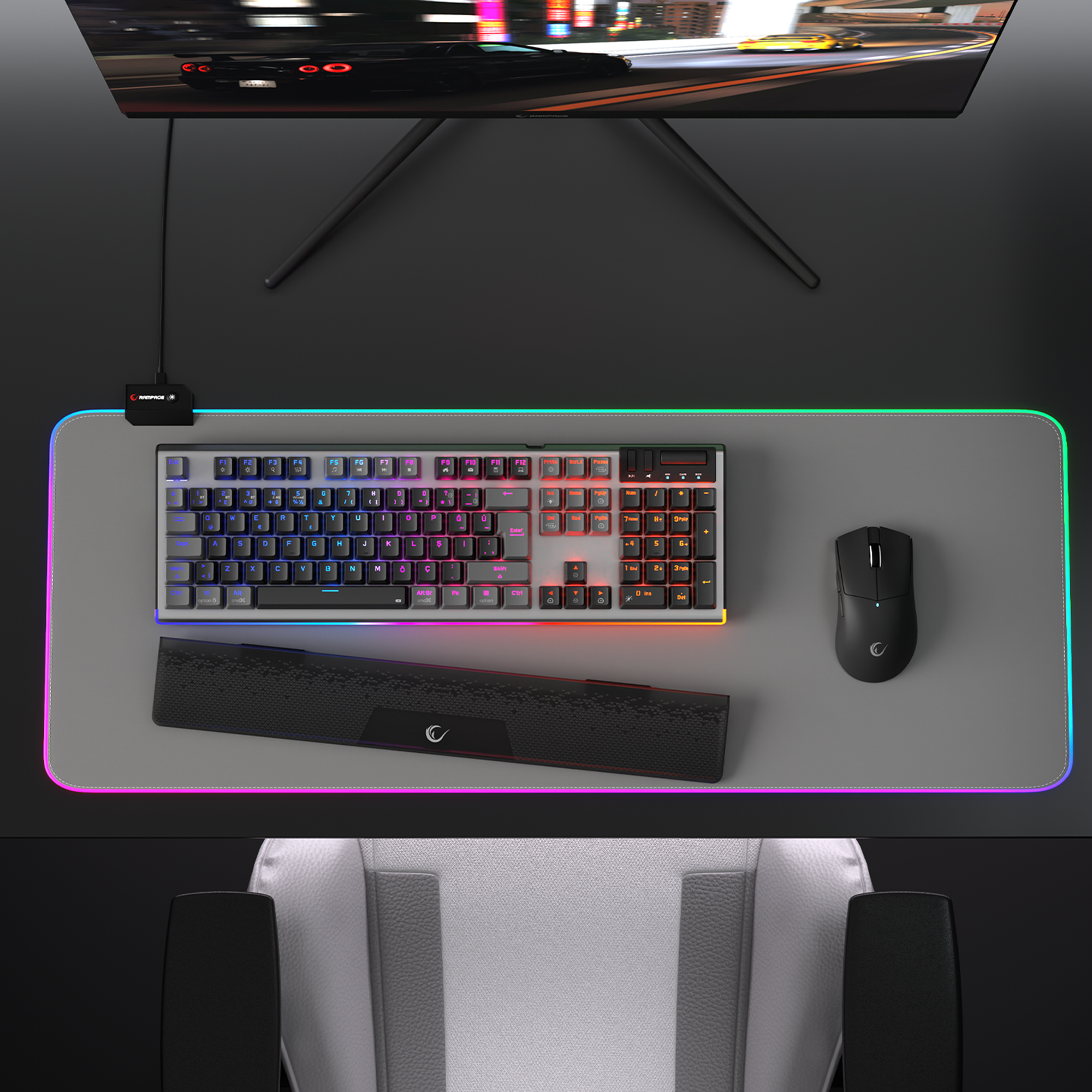 Carbon Pro Outemu Red Switch Wireless Mechanical Gaming Keyboard - Black/Gray
