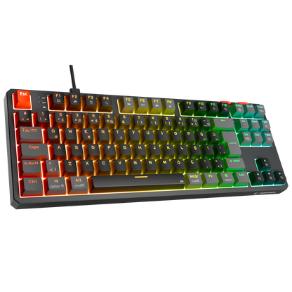 Yoru TKL RGB Outemu Red Switch Mekanik Oyuncu Klavyesi-Siyah/Gri