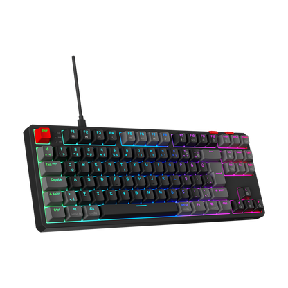Yoru TKL RGB Outemu Red Switch Mekanik Oyuncu Klavyesi-Siyah/Gri