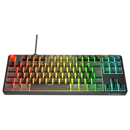 Yoru TKL RGB Outemu Red Switch Mekanik Oyuncu Klavyesi-Siyah/Gri