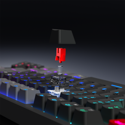 Yoru TKL RGB Outemu Red Switch Mekanik Oyuncu Klavyesi-Siyah/Gri