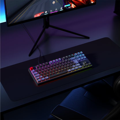 Yoru TKL RGB Outemu Red Switch Mekanik Oyuncu Klavyesi-Siyah/Gri