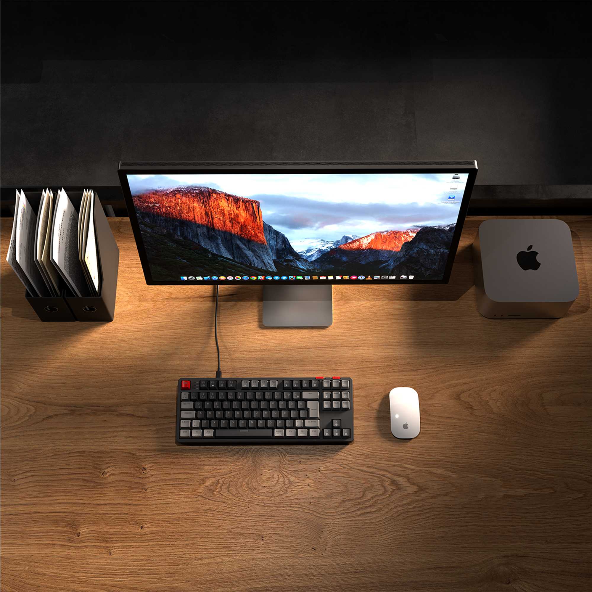 Yoru TKL RGB Outemu Red Switch Mekanik Oyuncu Klavyesi-Siyah/Gri