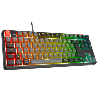 Yoru TKL RGB Outemu Red Switch Mekanik Oyuncu Klavyesi-Gri/Siyah
