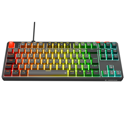 Yoru TKL RGB Outemu Red Switch Mekanik Oyuncu Klavyesi-Gri/Siyah