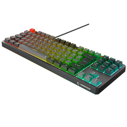 Yoru TKL RGB Outemu Red Switch Mekanik Oyuncu Klavyesi-Gri/Siyah
