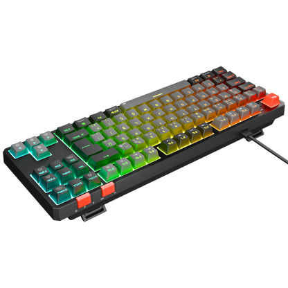 Yoru TKL RGB Outemu Red Switch Mekanik Oyuncu Klavyesi-Gri/Siyah