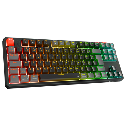 Yoru TKL Pro RGB Outemu Red Switch Mekanik Kablosuz Oyuncu Klavyesi- Siyah/Gri