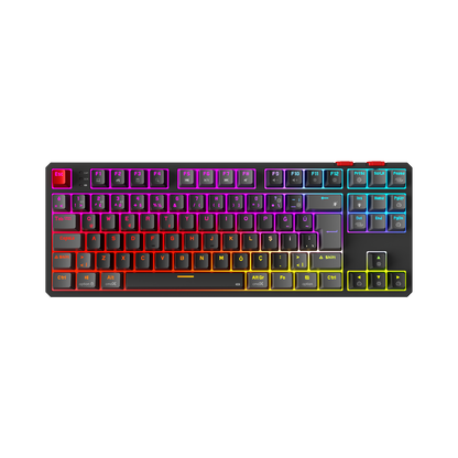 YORU TKL PRO - RGB Red Switch Mekanik Kablosuz Oyuncu Klavyesi- Siyah/Gri