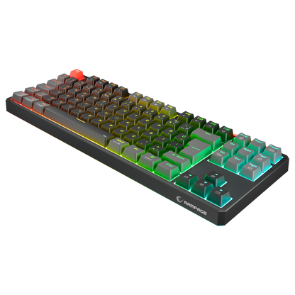 Yoru TKL Pro RGB Outemu Red Switch Mekanik Kablosuz Oyuncu Klavyesi- Siyah/Gri
