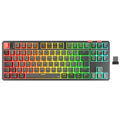 Yoru TKL Pro RGB Outemu Red Switch Mechanical Wireless Gaming Keyboard-Gray/Black